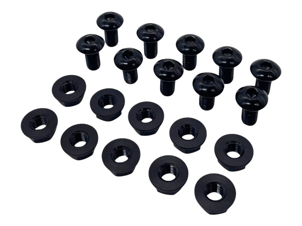 WRS WINDSCREEN M5x10MM ALUMINUM SCREW WITH NUTS KIT