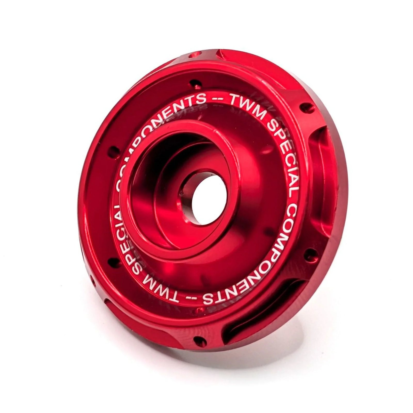 TWM CNC Aluminum Exhaust Bracket Bushing in Red for BMW Motorcycles - FDBMW.01.R