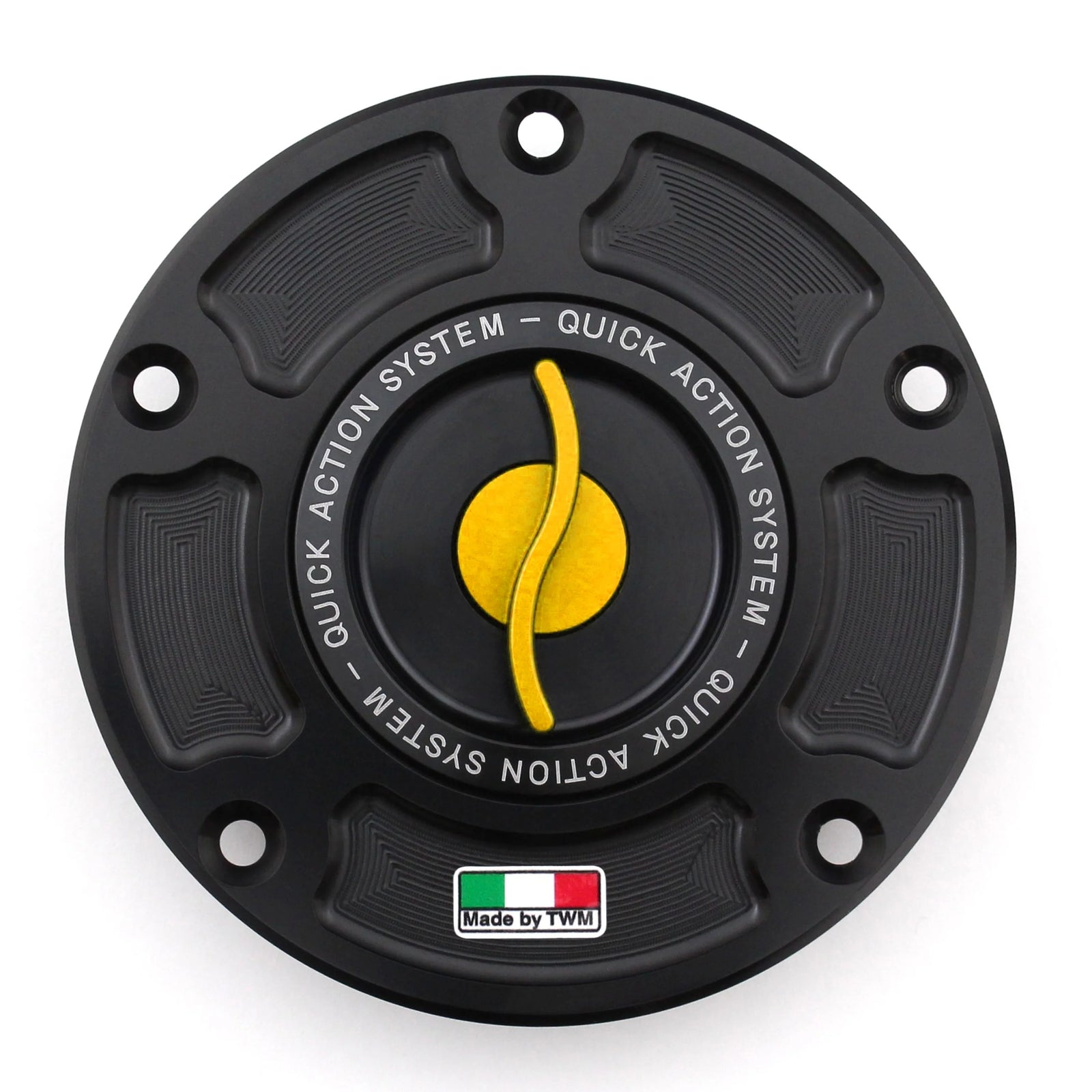 TWM CNC Aluminum Gas Cap / Fuel Cap with Gold Center Cap for MV Agusta Motorcycles