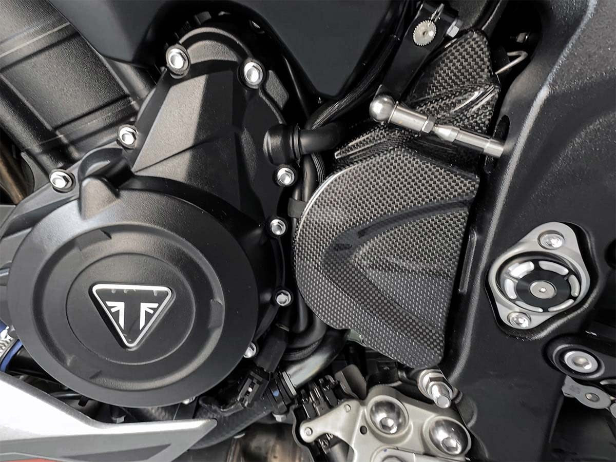 CRB94L Triumph Street Triple Glossy Carbon Sprocket Cover