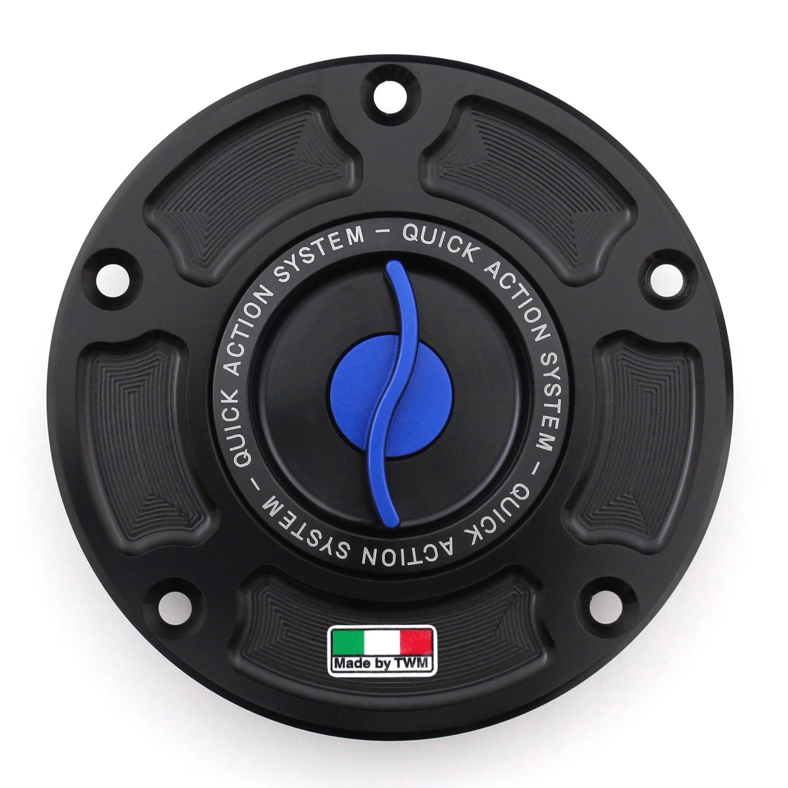 TWM CNC Aluminum Gas Cap / Fuel Cap with Blue Center Cap for MV Agusta Motorcycles