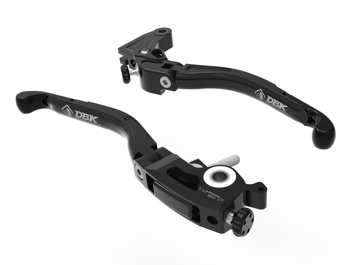 Ducabike DBK EVO Adjustable Brake & Clutch Lever Kit For Aprilia - Black / Black