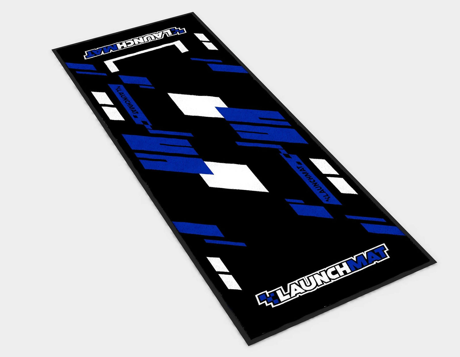 Launchmat Carpeted Motorcycle Mats (Block Design)