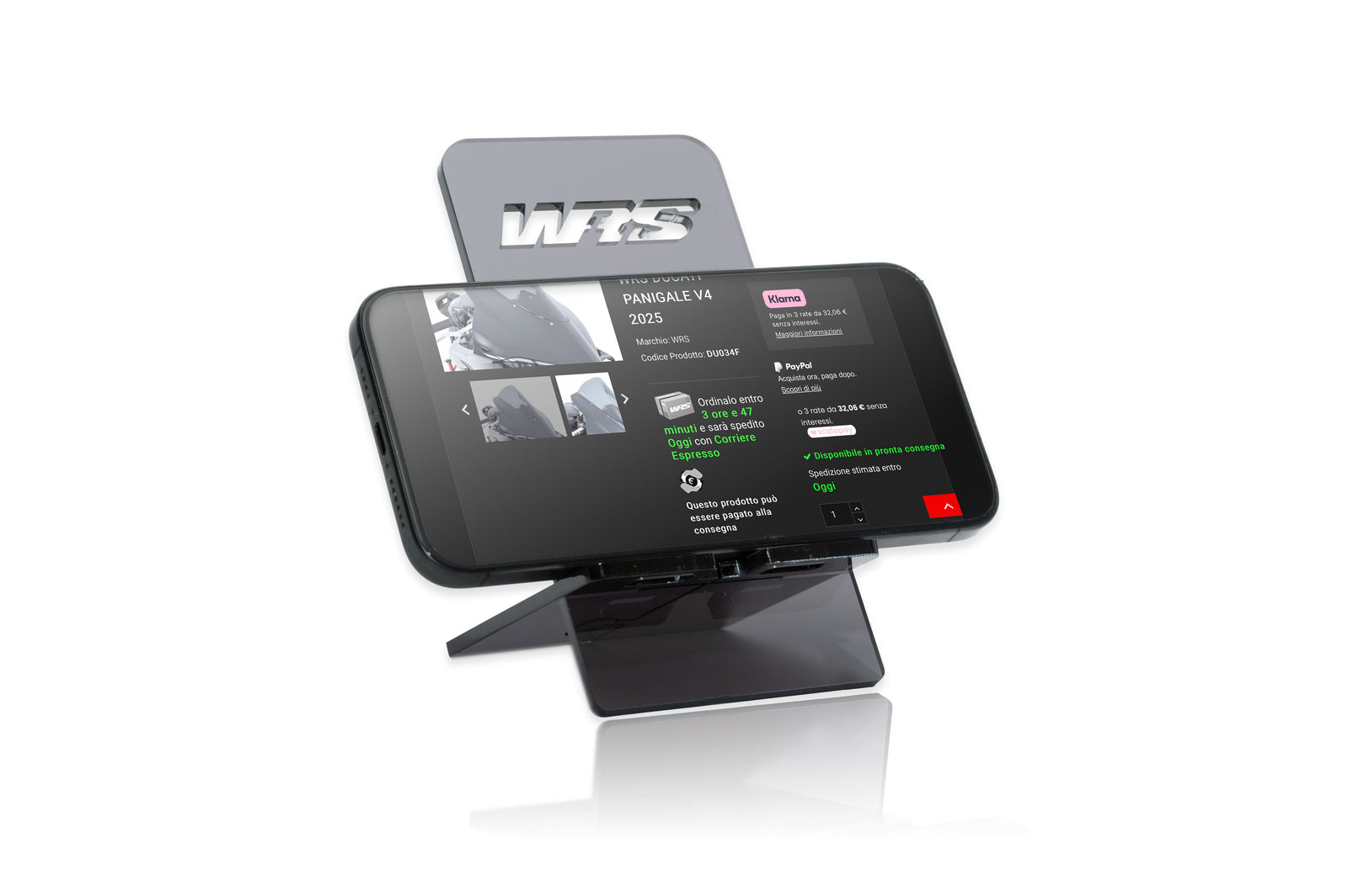 WRS DESKTOP MOBILE PHONE HOLDER DARK SMOKED