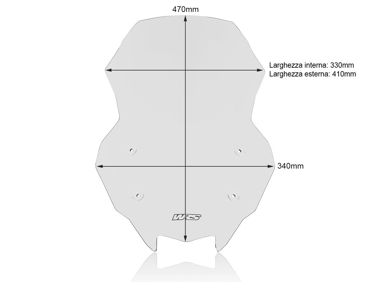 WRS CAPONORD WINDSCREEN KAWASAKI Z 1000 SX / NINJA 1000 SX 2017-2025