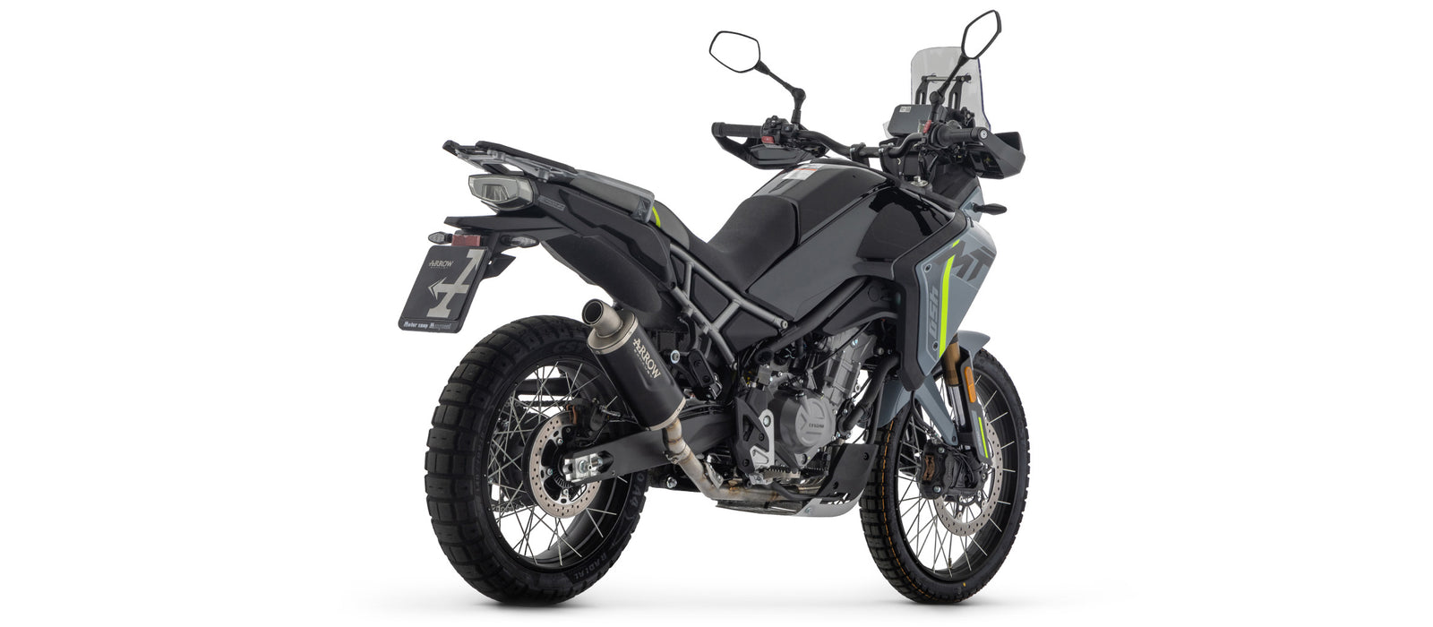 Arrow Full System With Indy Race Evo Aluminium Dark" Slip On With Steel End Cap"