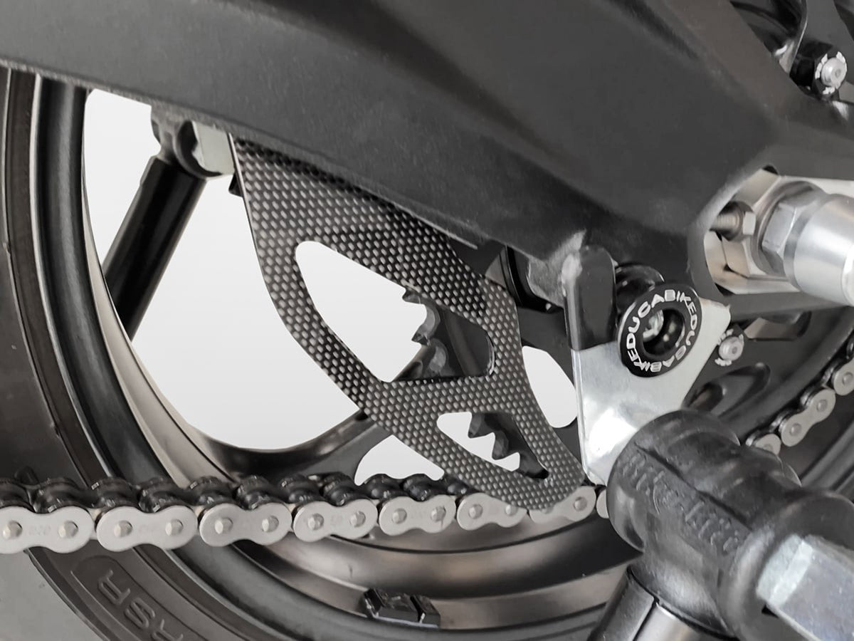 CRB93L Triumph Street Triple Glossy Carbon Chain Guard