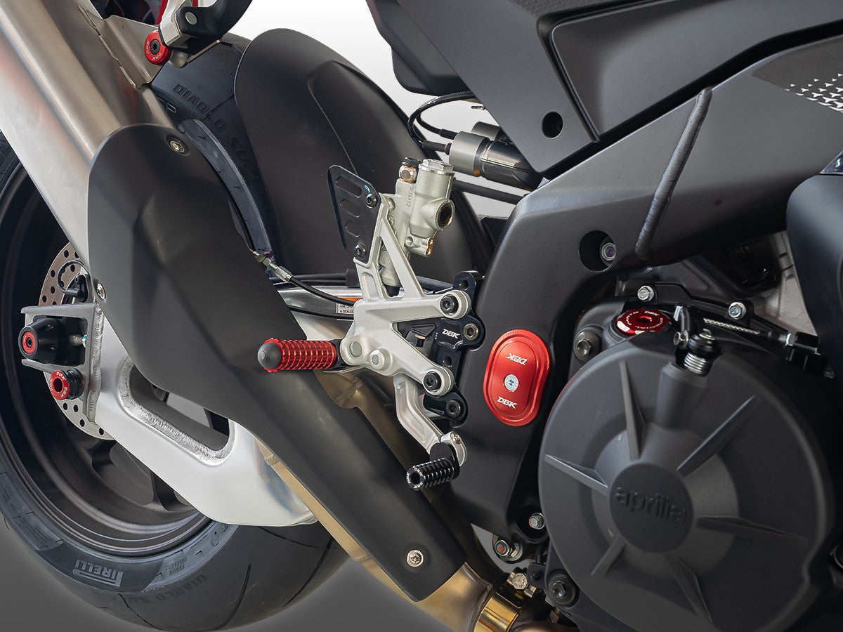 OEM footrest rearset plates Aprilia RSV4