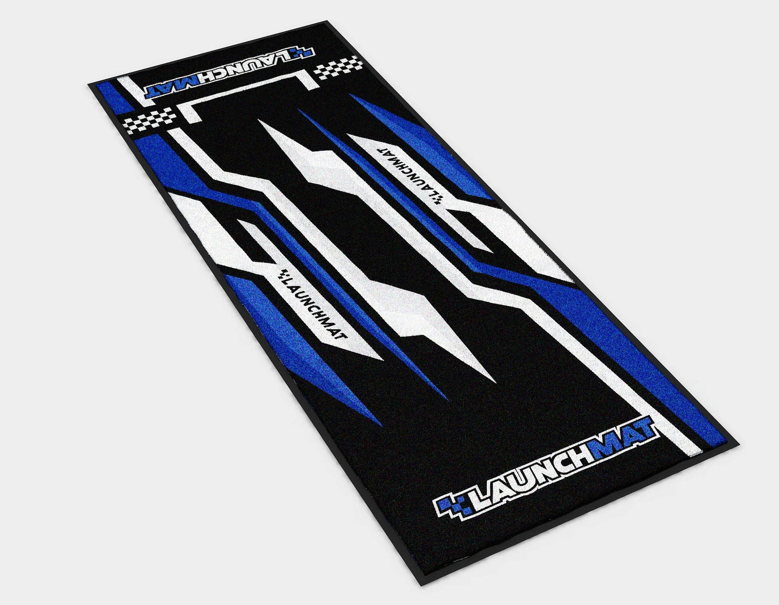 Launchmat Carpeted Motorcycle Mats (Lightning Design)