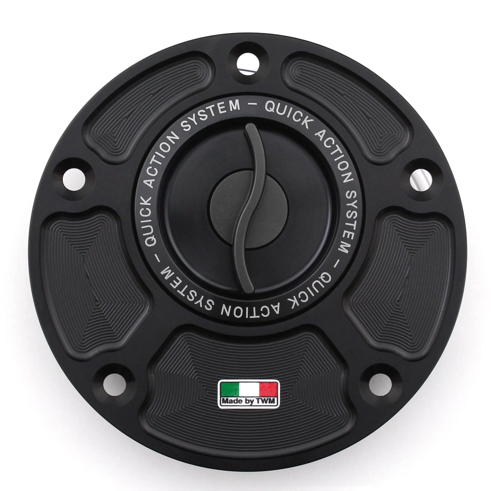TWM CNC Aluminum Gas Cap / Fuel Cap with Black Center Cap for Yamaha Motorcycles