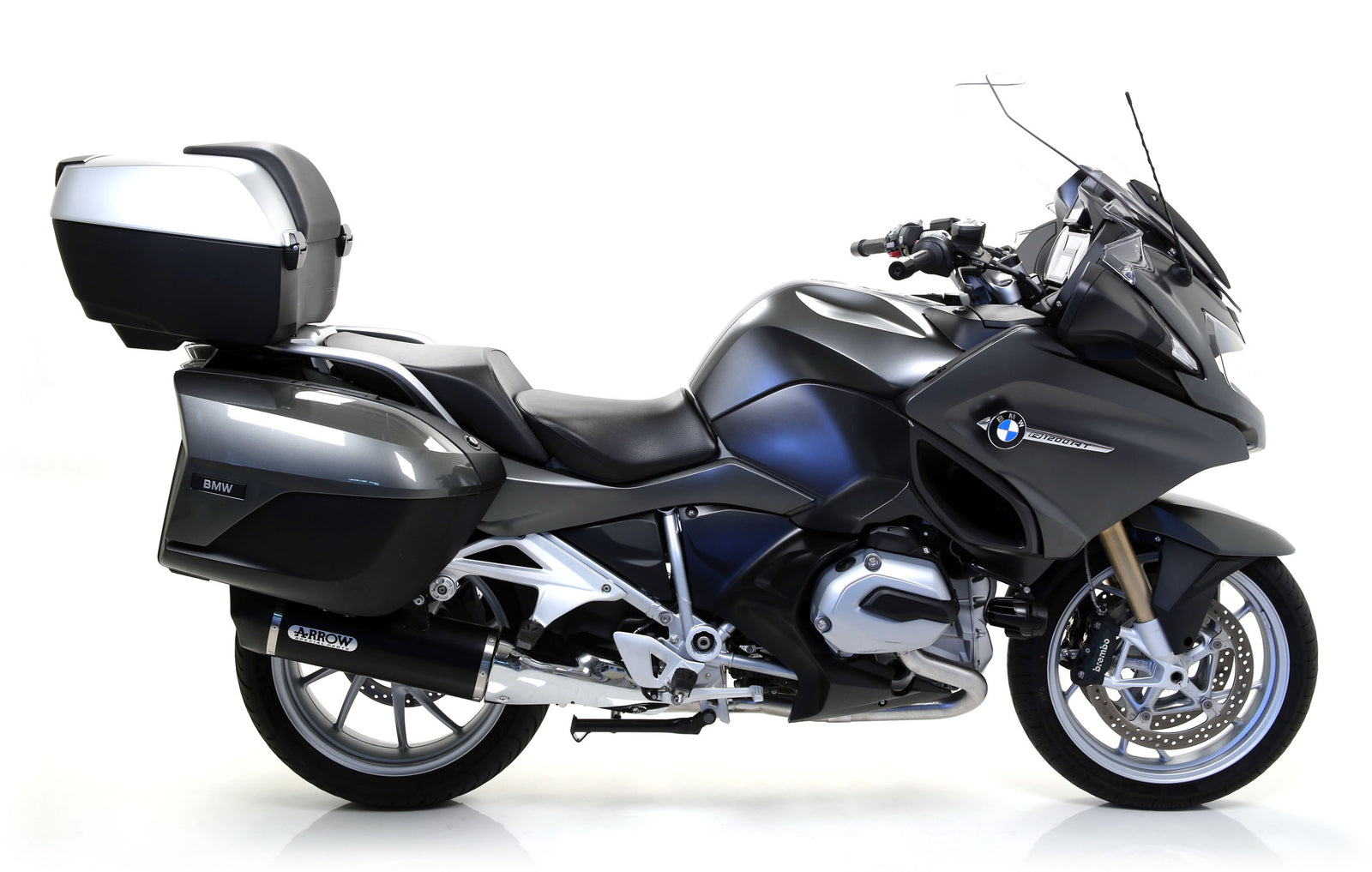 Maxi Race-Tech Aluminium Dark" Slip On With Carbon End Cap"