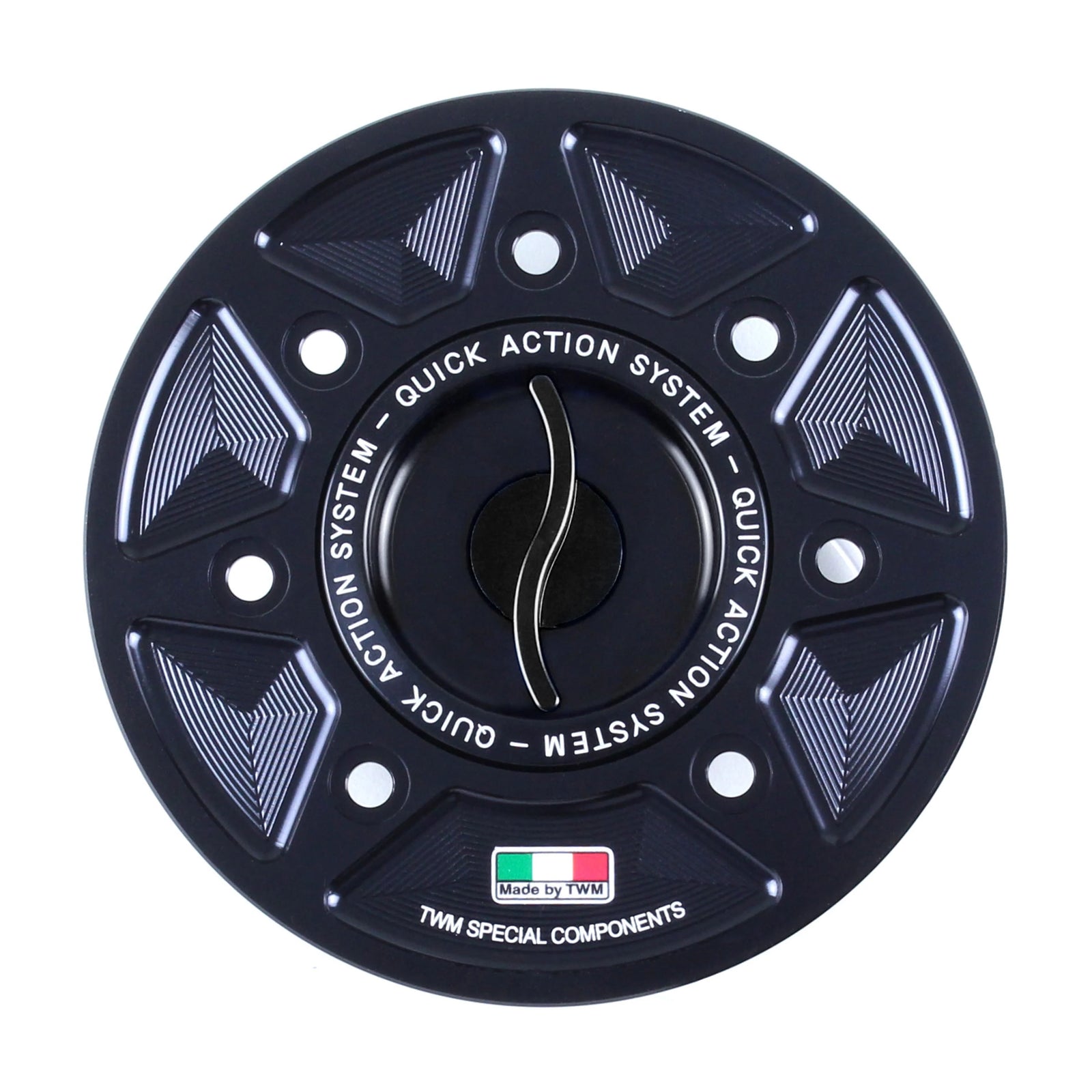TWM CNC Aluminum Gas Cap / Fuel Cap with Black Center Cap for Bimota Motorcycles