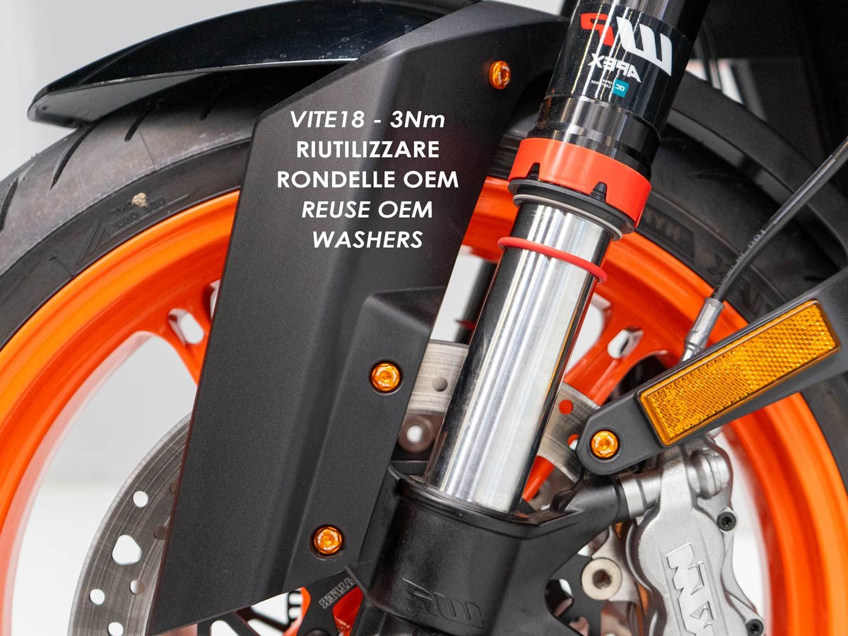 KVT73 Ktm 990 Duke Front Fender Screws Kit