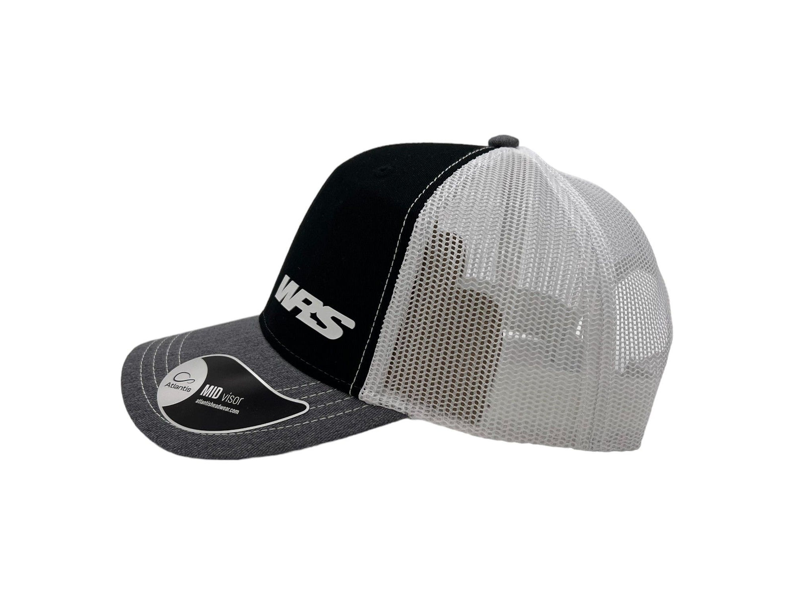 WRS ORIGINAL CAP WITH VISOR MELANGE GRAY BLACK AND WHITE