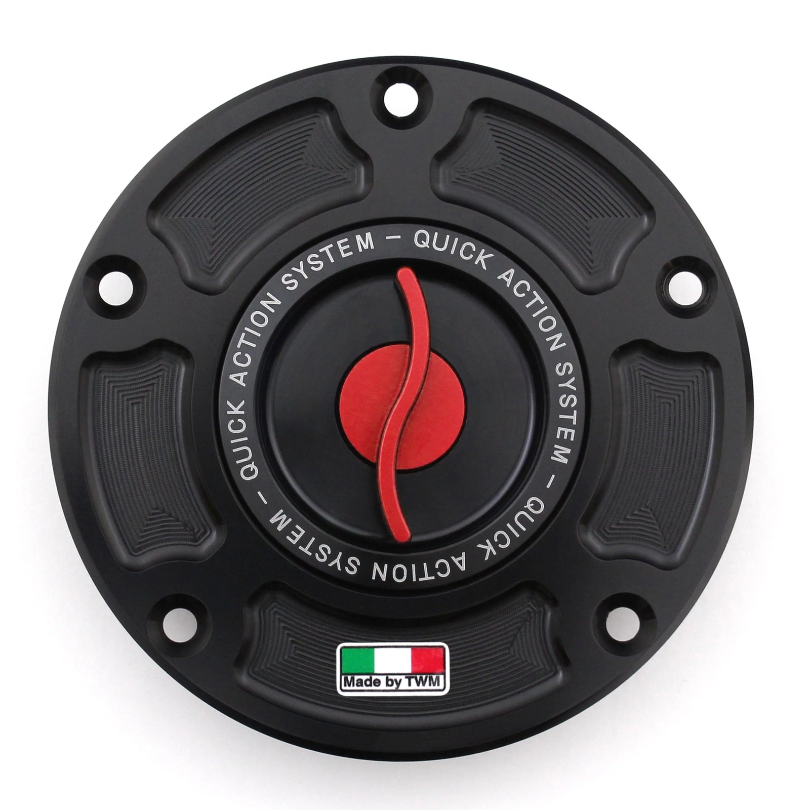 TWM CNC Aluminum Gas Cap / Fuel Cap with Red Center Cap for MV Agusta Motorcycles