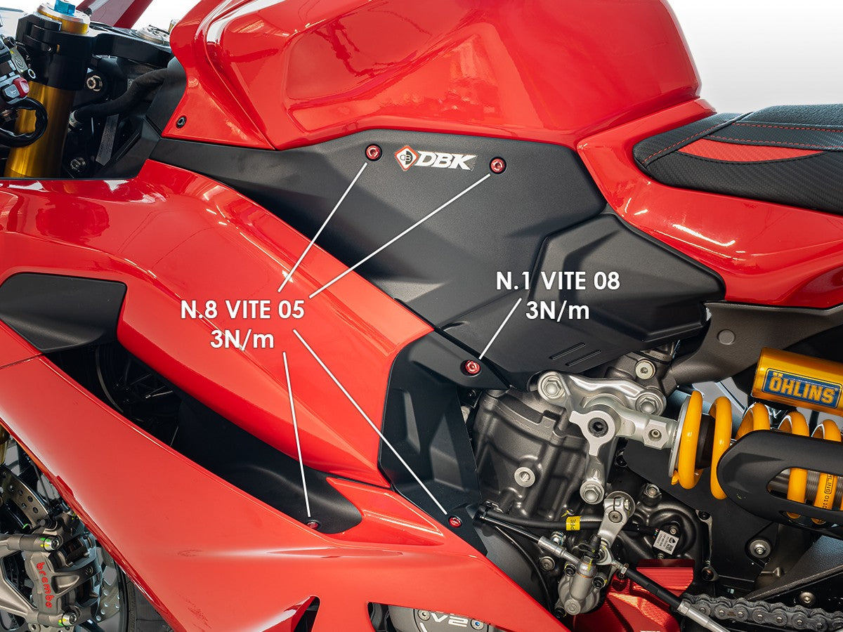 Ducati Panigale V2 2025 Upper Fairing Screws Kit