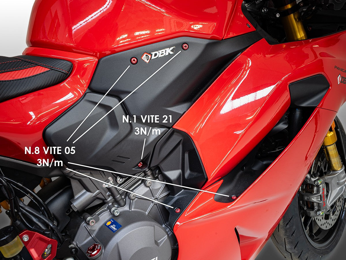 Ducati Panigale V2 2025 Upper Fairing Screws Kit
