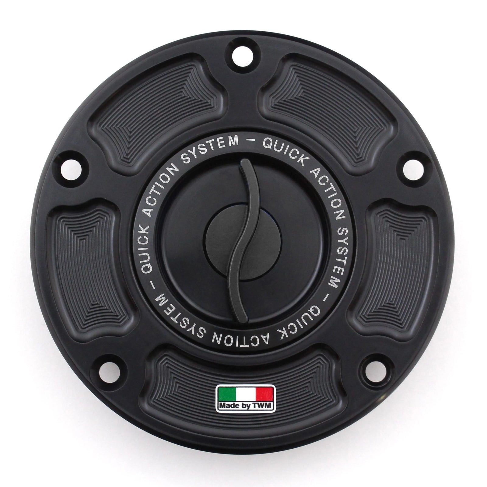 TWM CNC Aluminum Gas Cap / Fuel Cap with Black Center Cap for KTM Motorcycles
