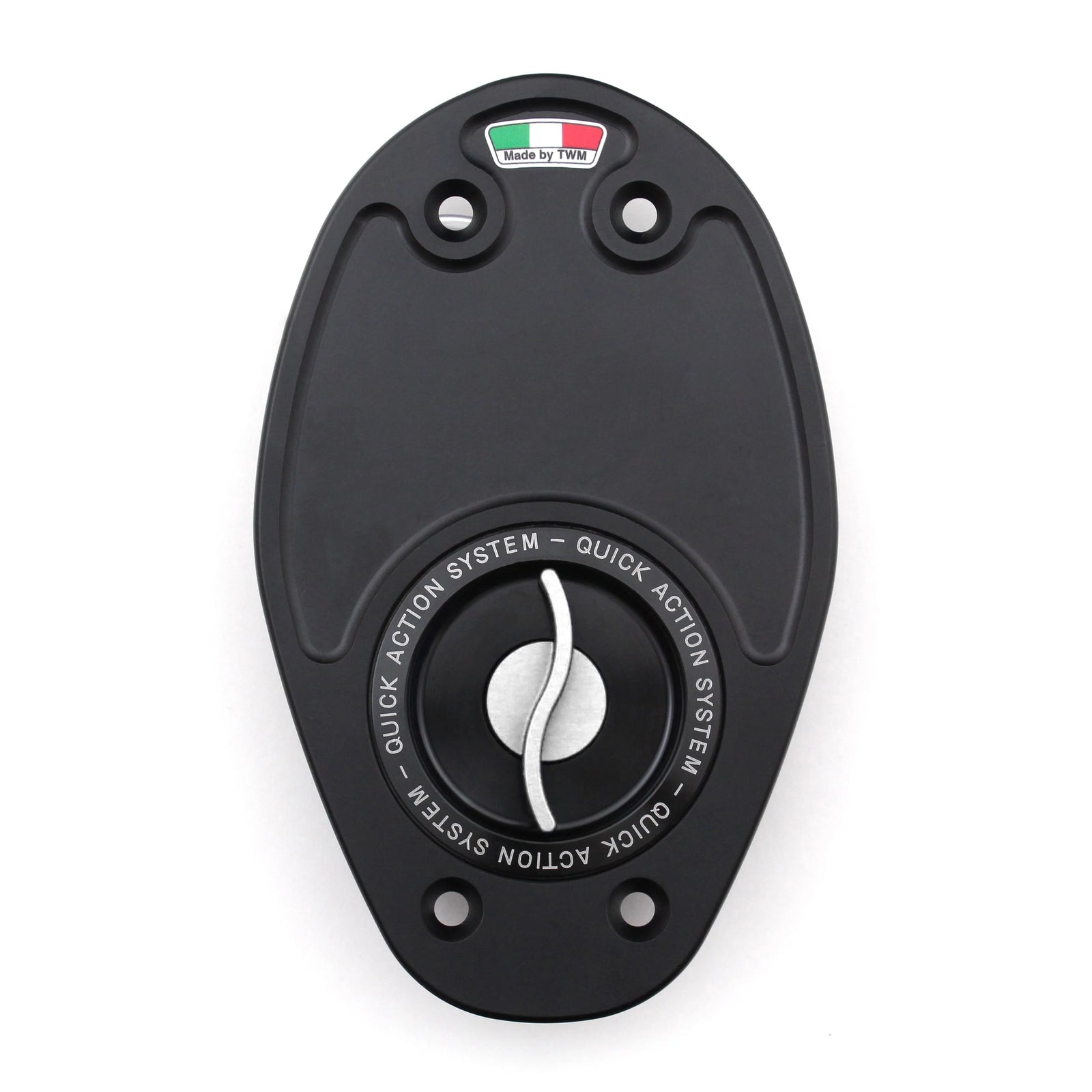 TWM CNC Aluminum Gas Cap / Fuel Cap with Silver Center Cap for Ducati Motorcycles