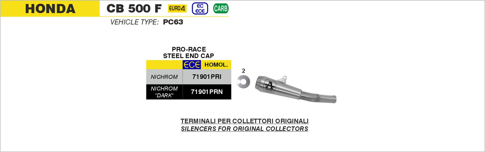 Arrow 71901PRI Nichrom Pro-Race Slip On