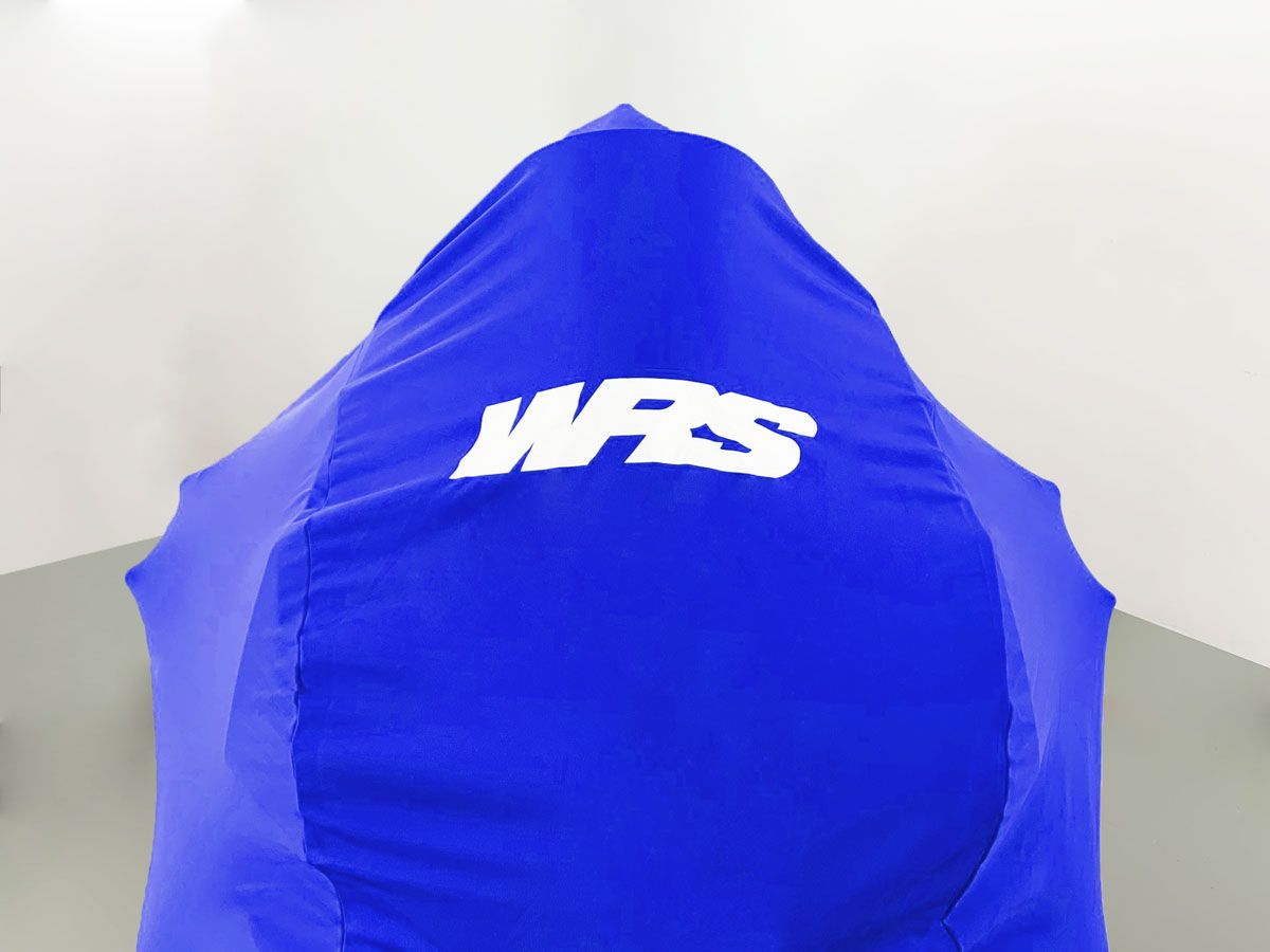 WRS UNIVERSAL BLACK MOTORCYCLE COVER WITH WHITE LOGO