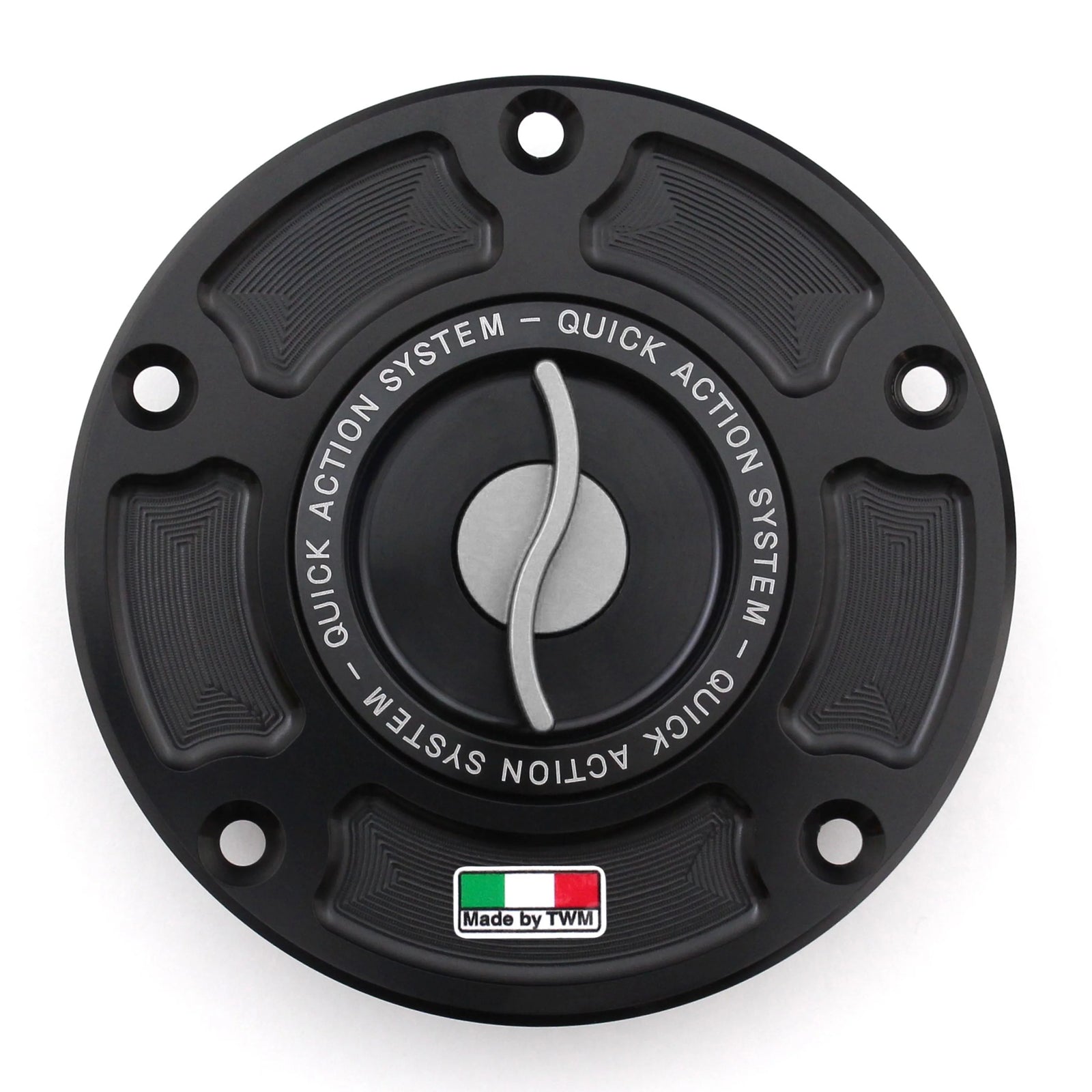 TWM CNC Aluminum Gas Cap / Fuel Cap with Silver Center Cap for MV Agusta Motorcycles