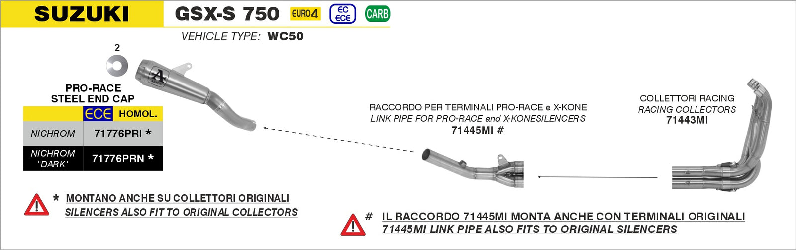 Arrow 71443MI Racing Headers