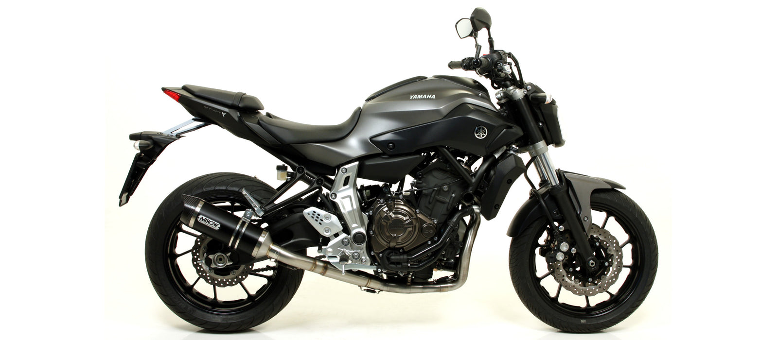 Arrow Thunder Aluminium Dark" Slip On With Carbon End Cap High Version"
