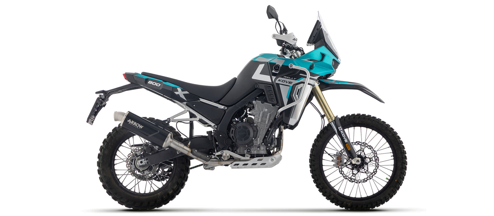 Arrow Full System With Indy Race Evo Aluminium Dark" Slip On With Steel End Cap"