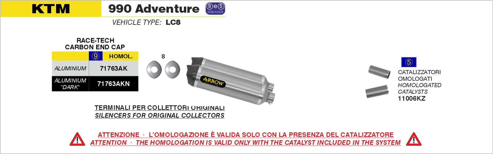 Arrow 11006KZ Catalytic Converters Kit