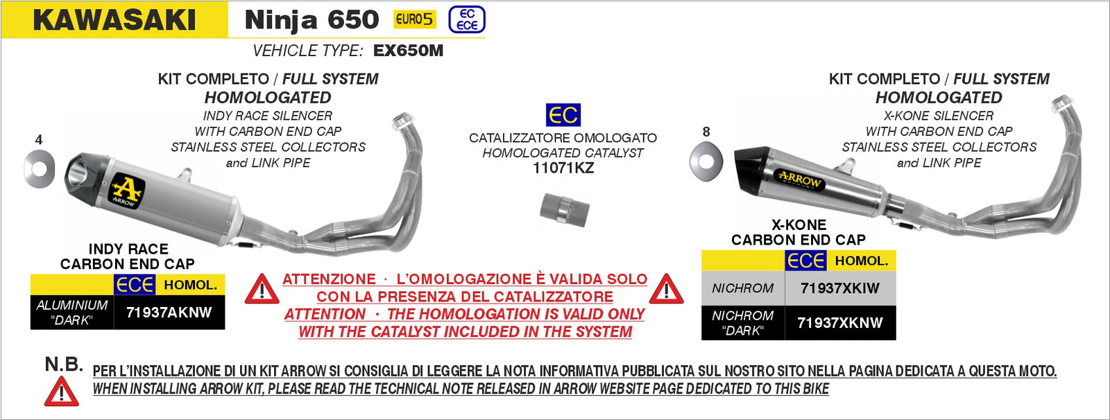Arrow 11071KZ Catalytic Converter Kit