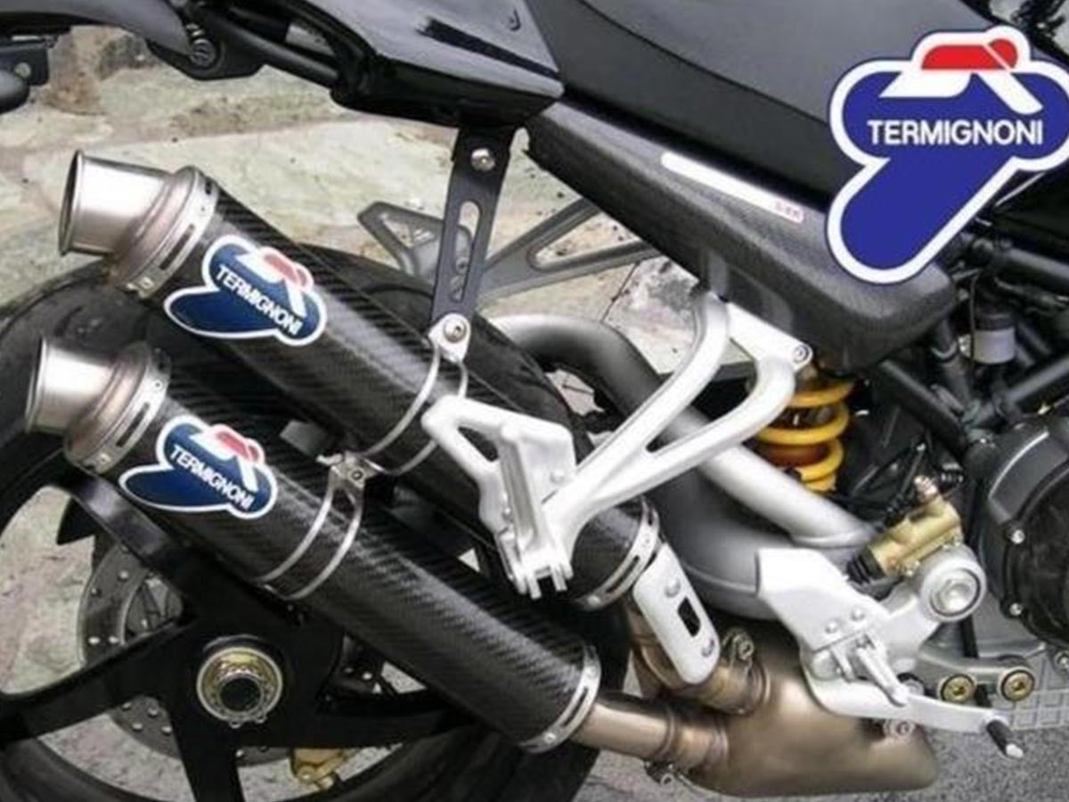032CR - PAIR OF APPROVED CARBON SILENCERS TERMIGNONI DUCATI MONSTER 821