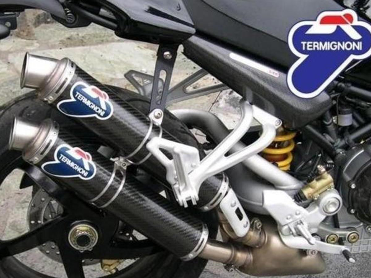 032CR Pair Of Approved Carbon Silencers Termignoni Ducati Monster 821