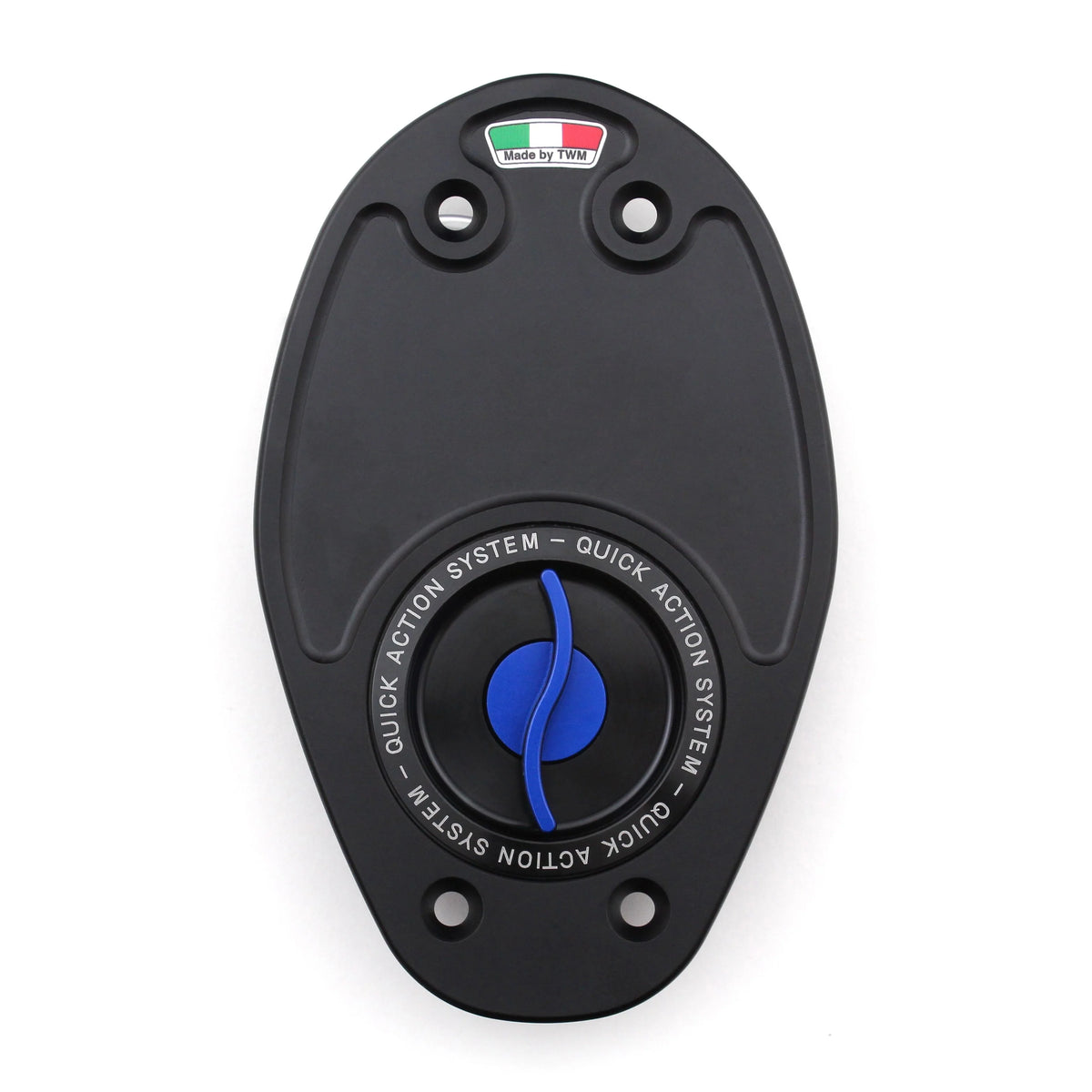 TWM CNC Aluminum Gas Cap / Fuel Cap with Blue Center Cap for Ducati Motorcycles