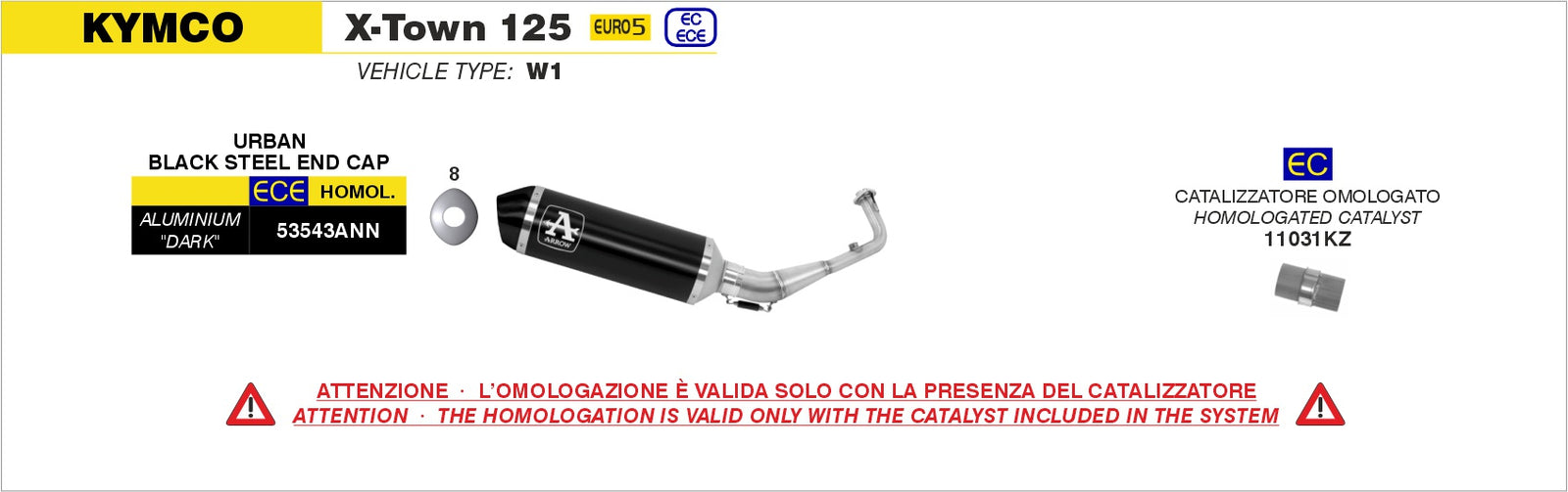 Arrow 11031KZ Catalytic Converter Kit