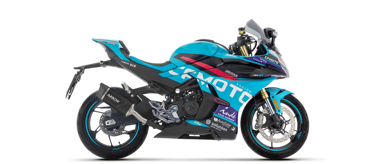 Arrow Indy Race Evo Aluminium Dark" Slip On With Carbon End Cap"