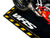 ORIGINAL WRS RECTANGULAR MOTORCYCLE CARPET WITH LOGO AND YELLOW LINE