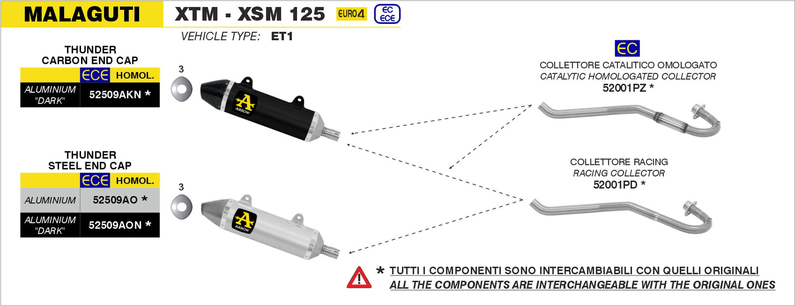 Arrow 52001PD Racing Header
