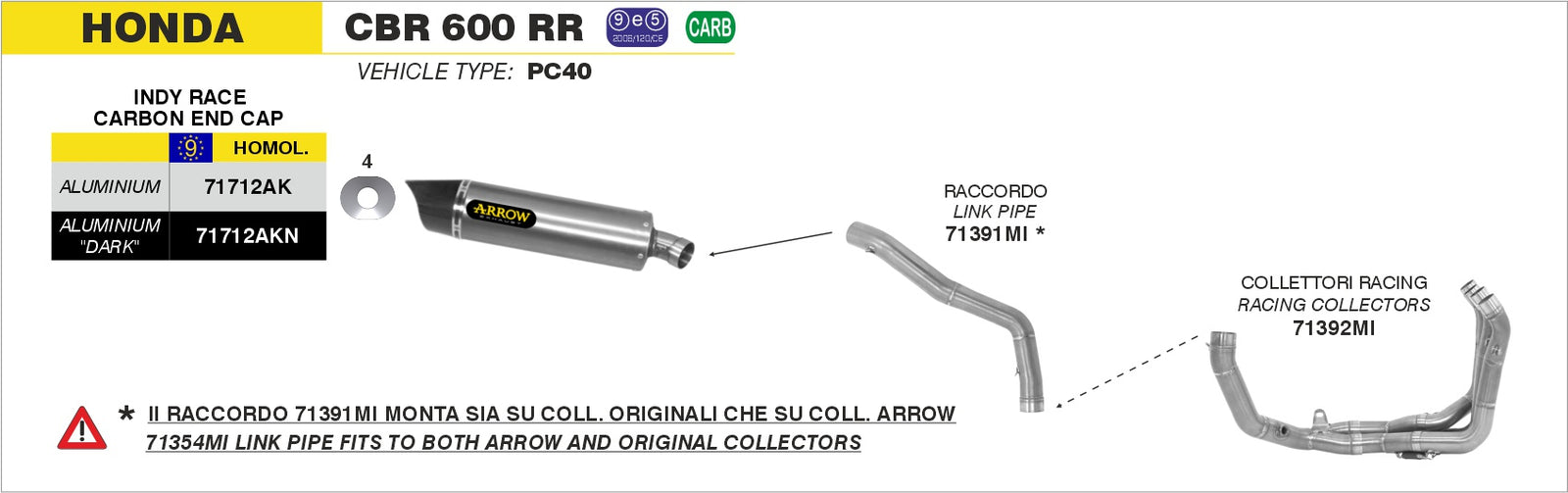 Arrow 71392MI Racing Headers