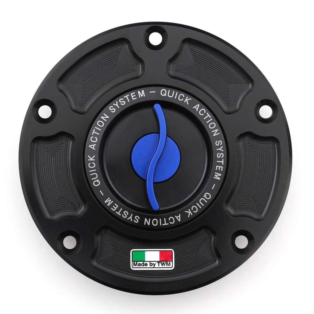 TWM CNC Aluminum Gas Cap / Fuel Cap with Blue Center Cap for MV Agusta Motorcycles