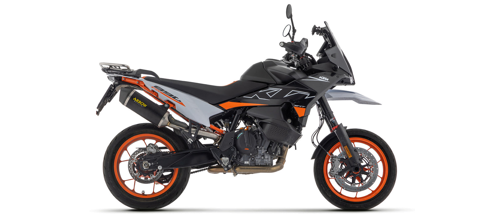 Arrow Race-Tech Aluminium Dark" Slip On With Carbon End Cap + Non Catalytic Link Pipe"