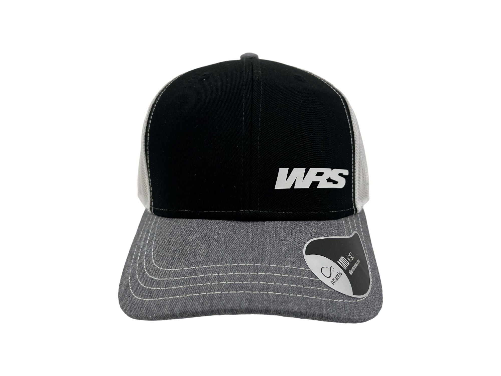 WRS ORIGINAL CAP WITH VISOR MELANGE GRAY BLACK AND WHITE