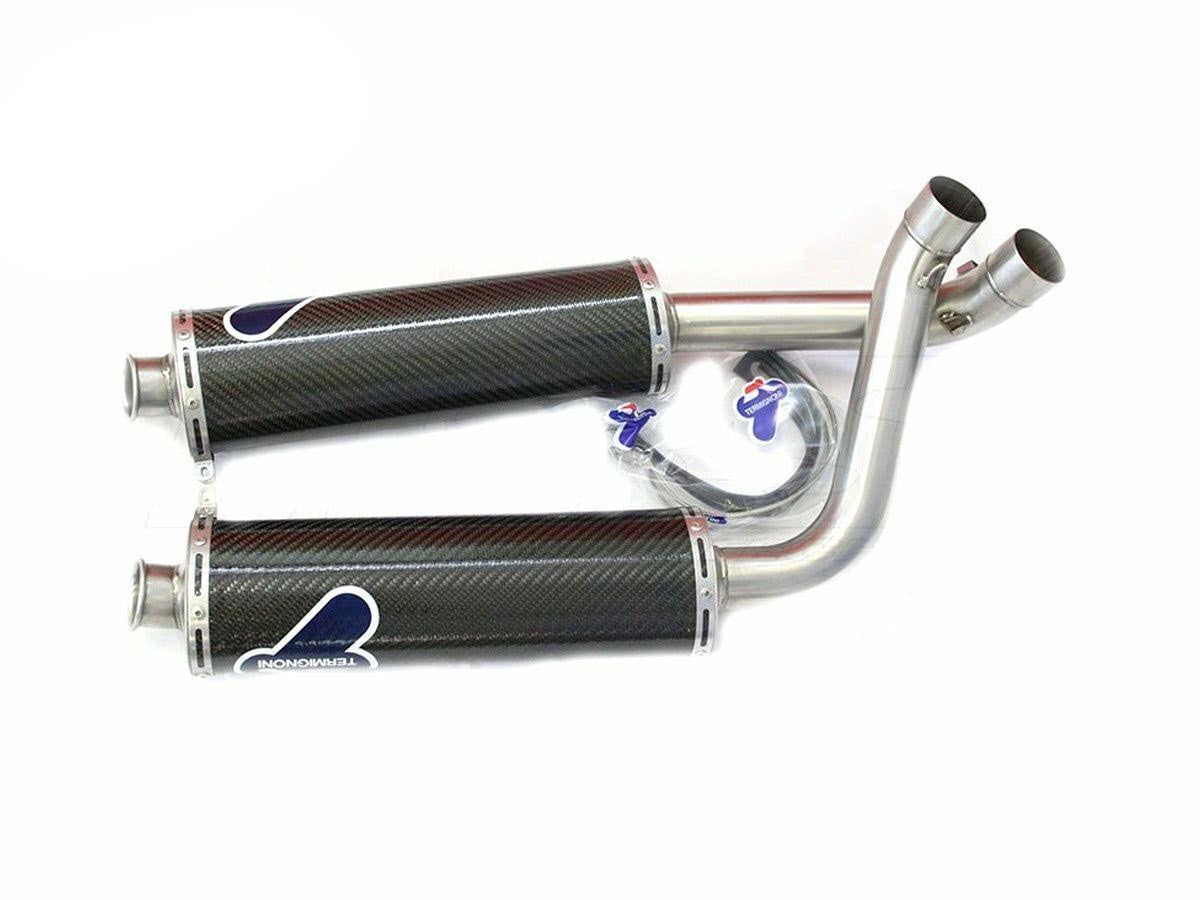 042CR Pair Of Racing Carbon Silencers Termignoni Ducati 748/916/996/998