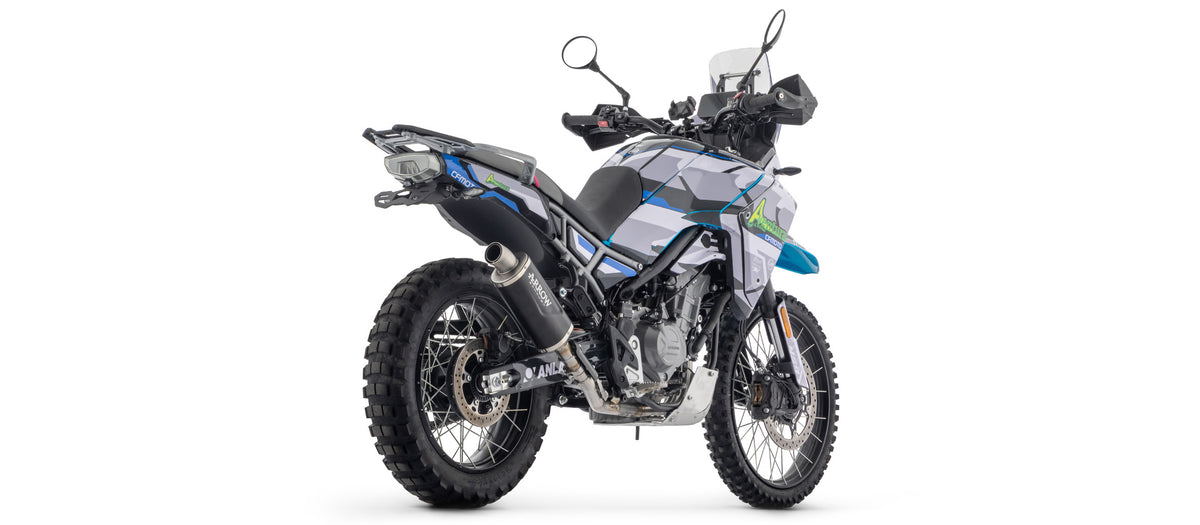 Arrow Full System With Indy Race Evo Aluminium Dark" Slip On With Steel End Cap"