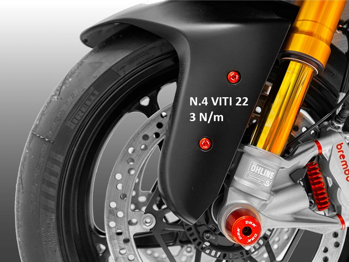 KVT104 - PANIGALE V4 MY 2025 FRONT FENDER SCREWS KIT