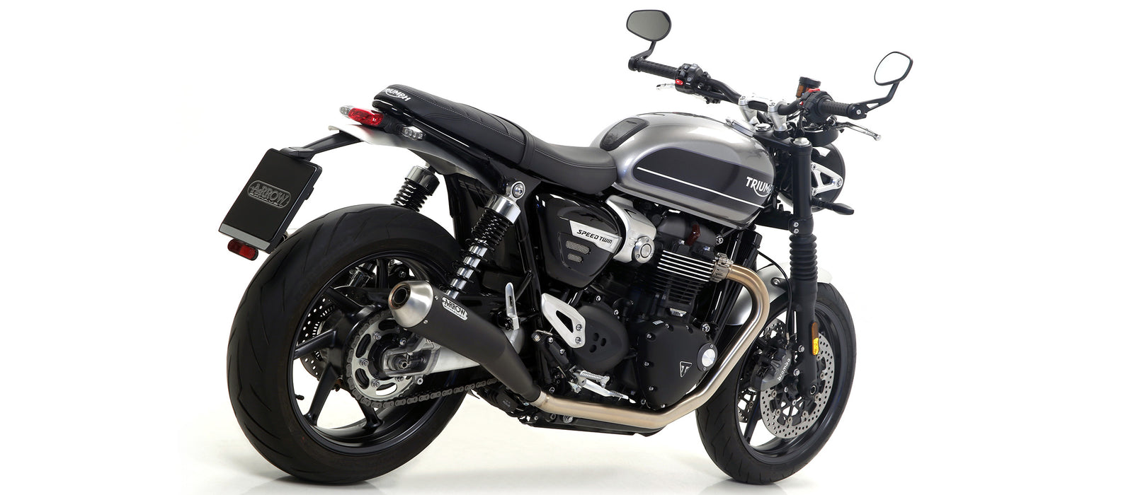 Arrow Full System With Pro-Racing Nichrom Dark" Slip Ons"