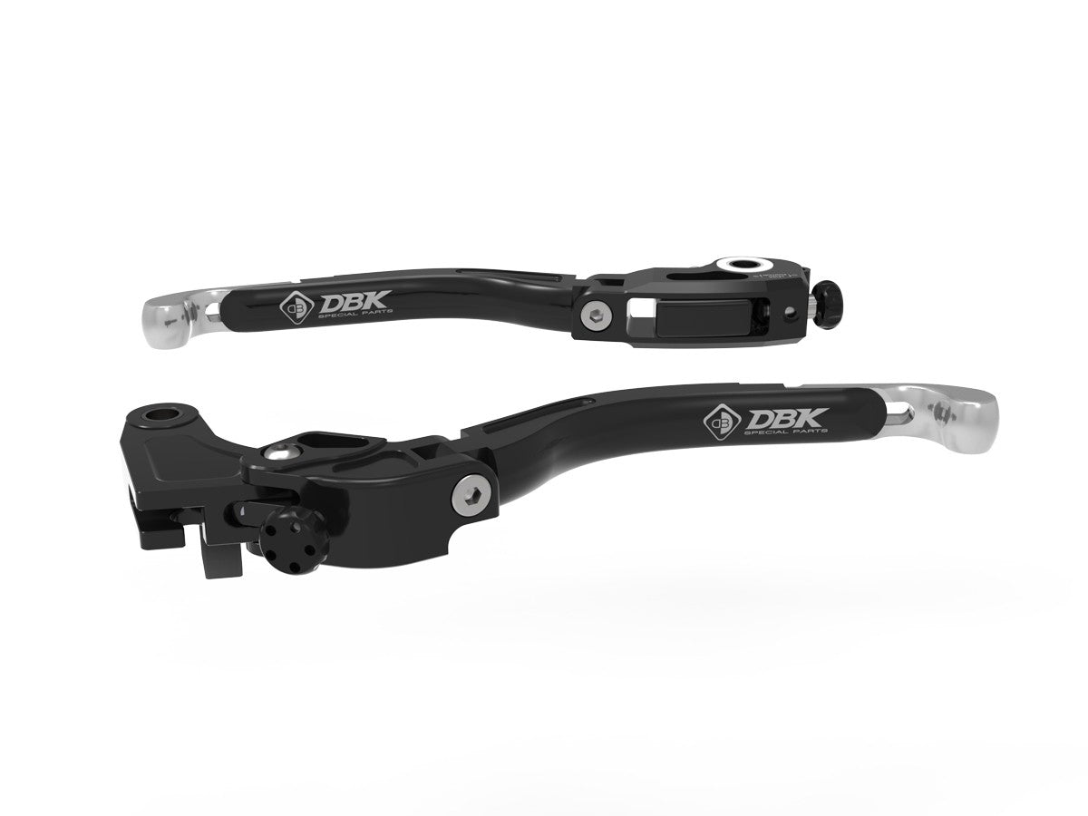 Ducabike DBK EVO Adjustable Brake & Clutch Lever Kit For Aprilia - Black / Silver