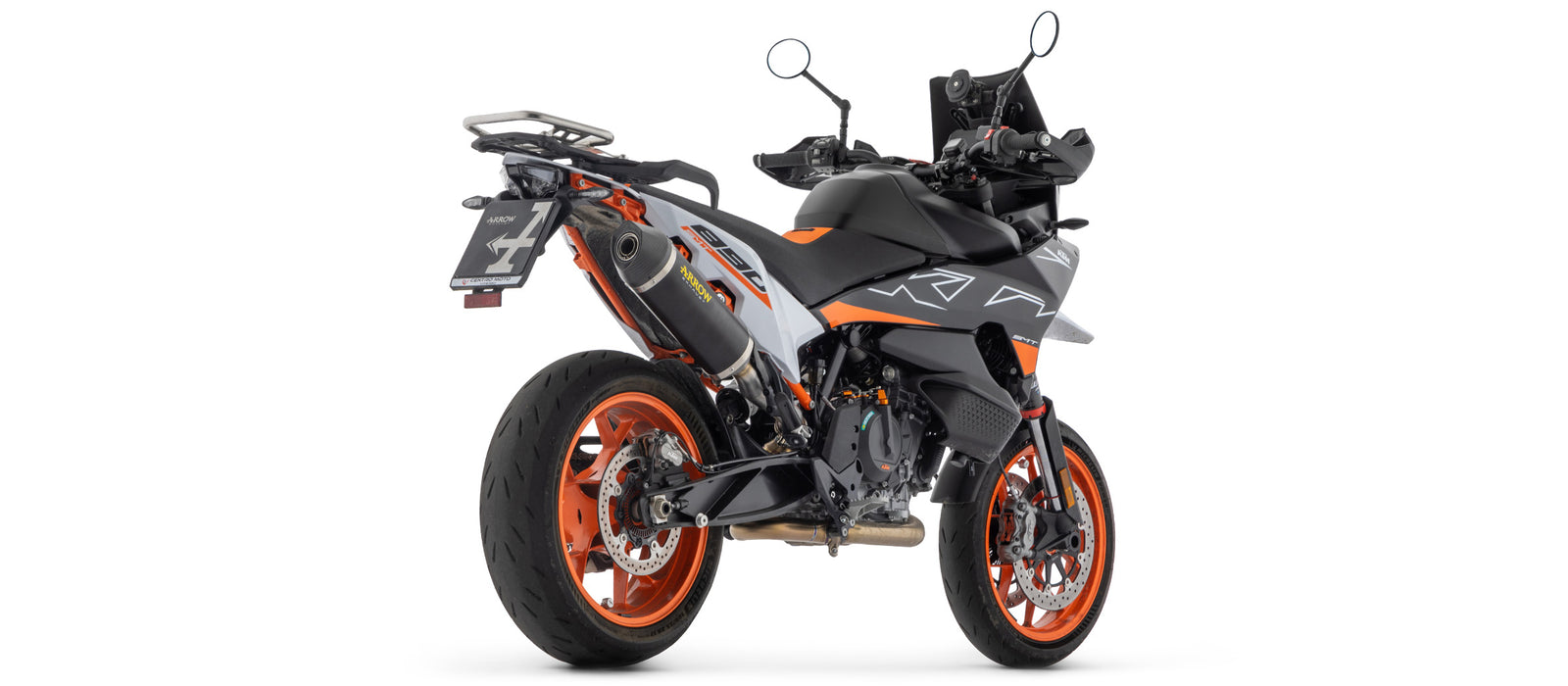 Arrow Race-Tech Aluminium Dark" Slip On With Carbon End Cap + Non Catalytic Link Pipe"