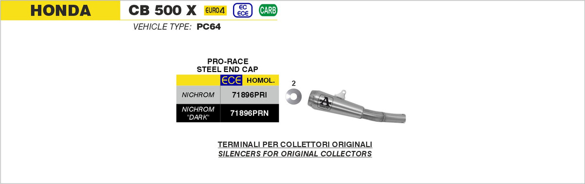 Arrow 71896PRI Nichrom Pro-Race Slip On