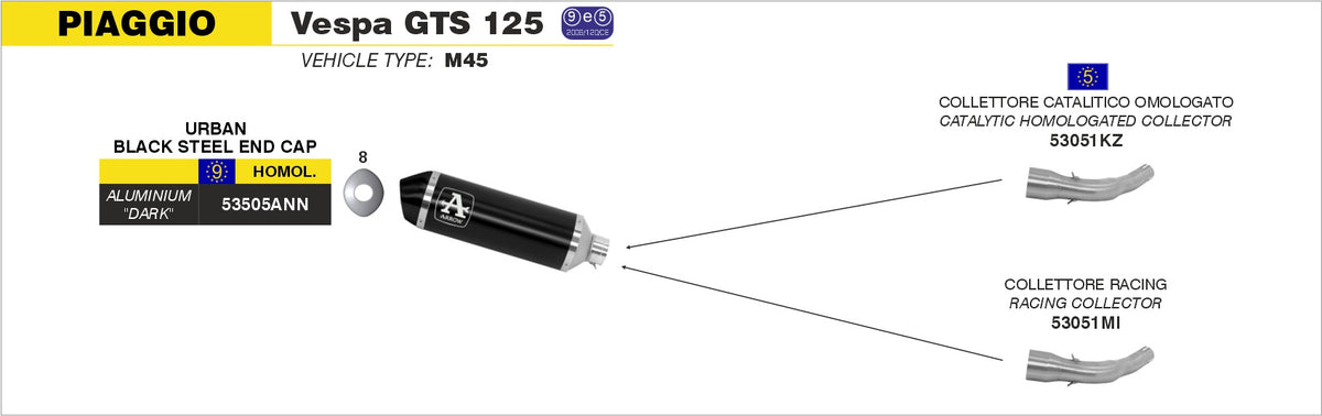 Arrow 53051MI Racing Header For Urban Exhaust